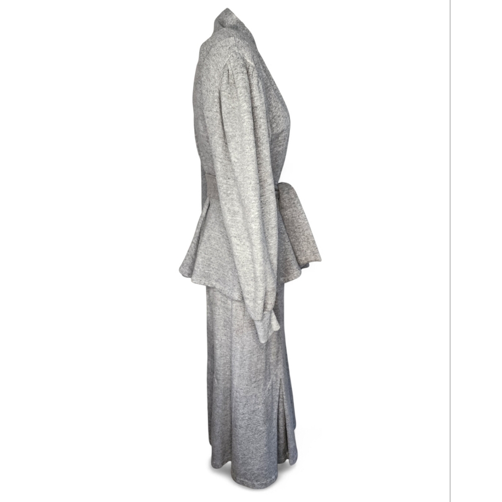 1980s Norma Kamali Vintage Gray Sweatshirt Jacket Size L and Skirt SIze M - Picture 2 of 16